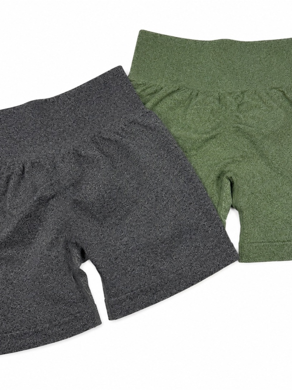 High-Waist Grey Seamless Women’s Shorts